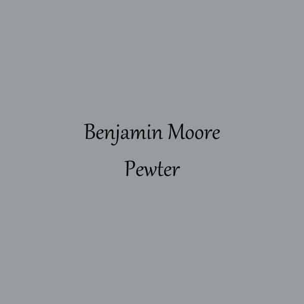 A swatch of Benjamin Moore Pewter.