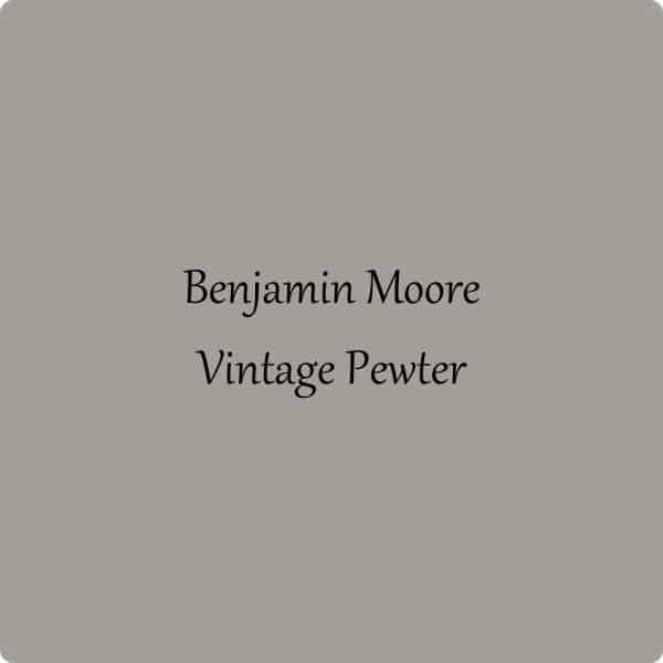 A swatch of Benjamin Moore Vintage Pewter.