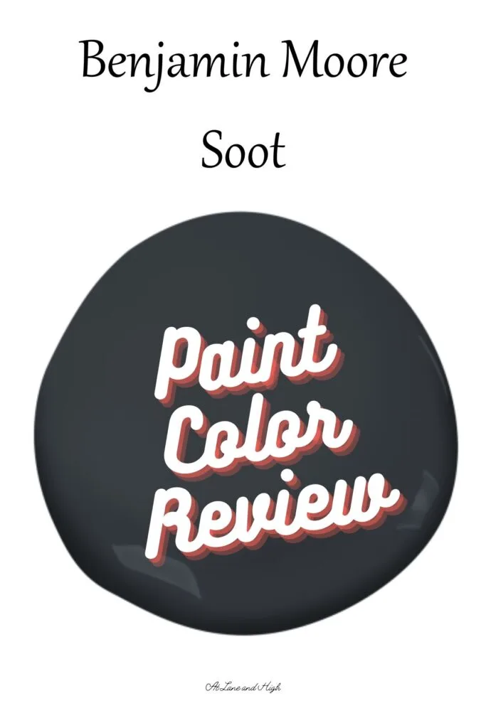 a pin for pinterest with a swatch of Soot and lots of text.