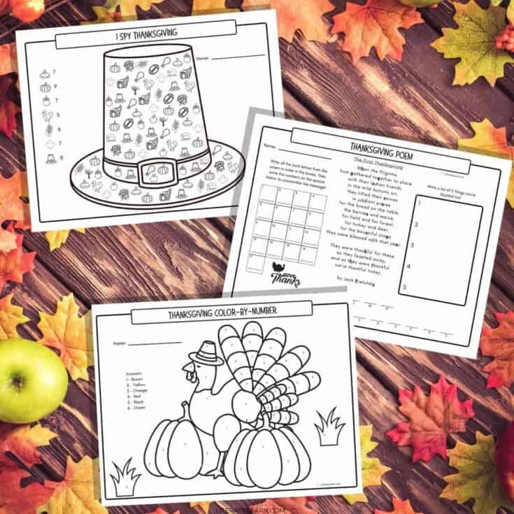 Image for Thanksgiving Printable Activity Placemats - Free PDFs