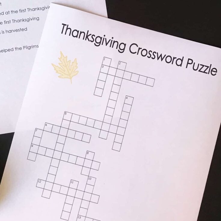 Image for Thanksgiving Crossword Puzzle & Word Search