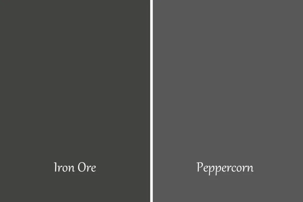 A side by side of Iron Ore and Peppercorn.