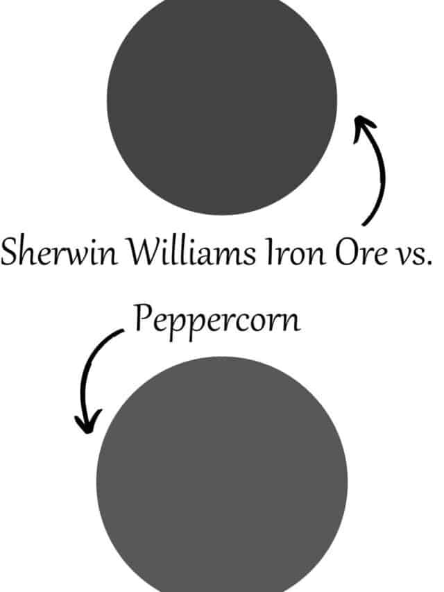 Sherwin Williams Peppercorn vs. Iron Ore