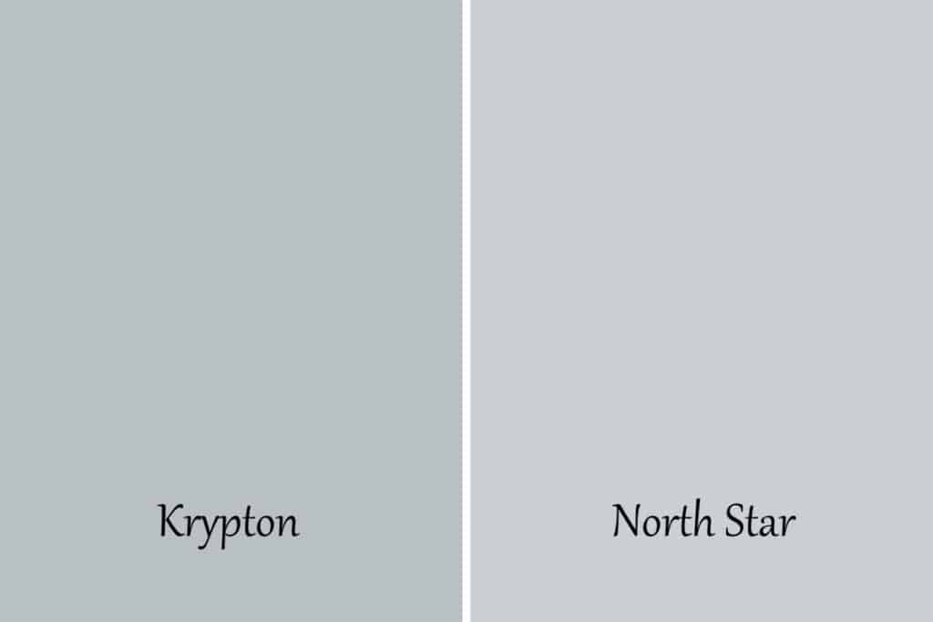 A side by side of Krypton and North Star with text overlay.