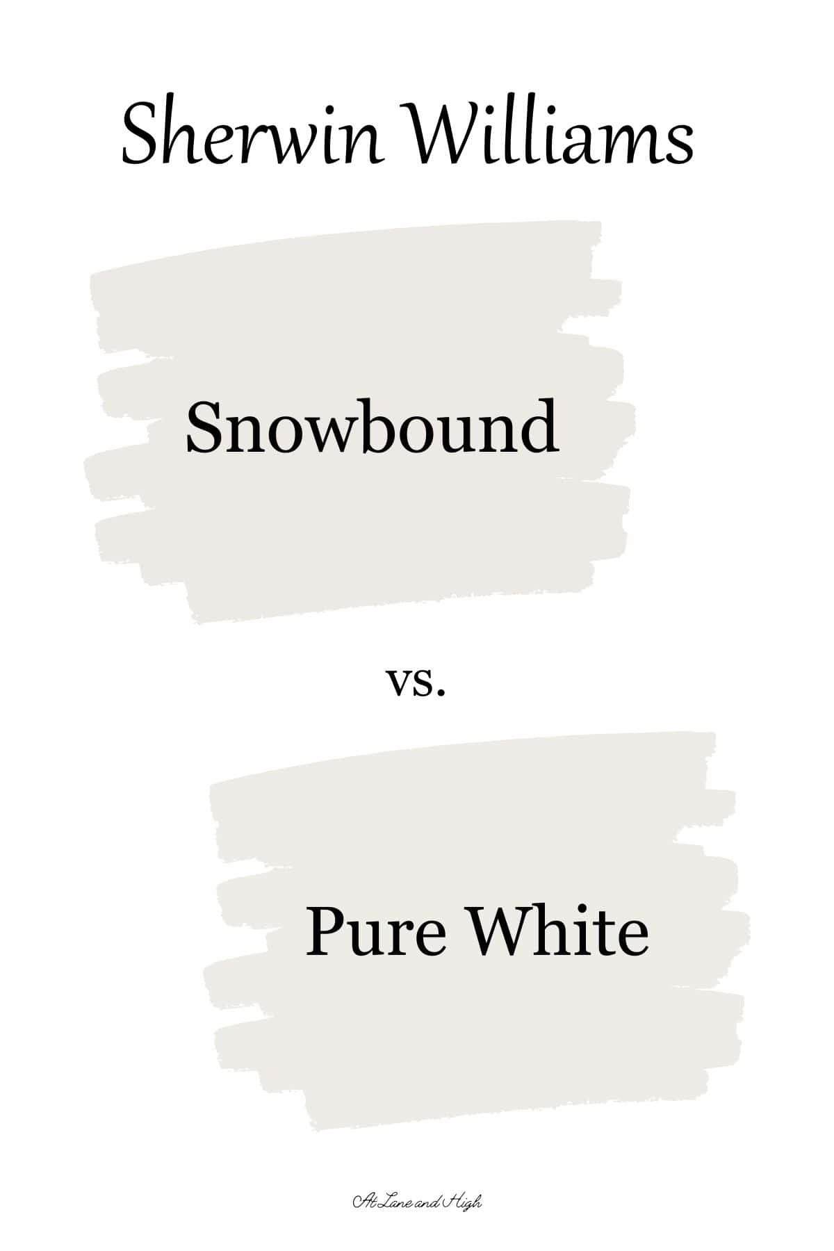 Sherwin Williams Snowbound vs. Pure White