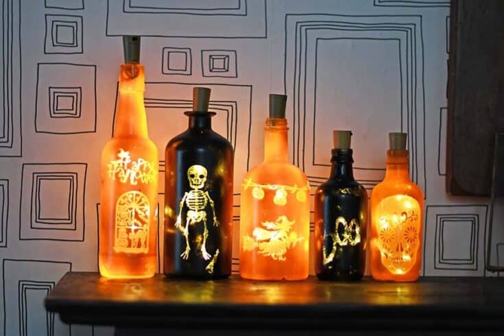 Image for How To Make DIY Halloween Lights With Old Bottles