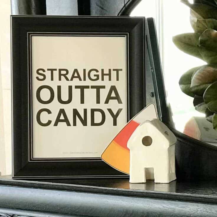 Image for Straight Outta Candy Printable Sign For Halloween
