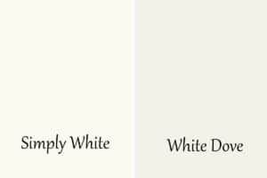 Benjamin Moore Simply White vs. White Dove