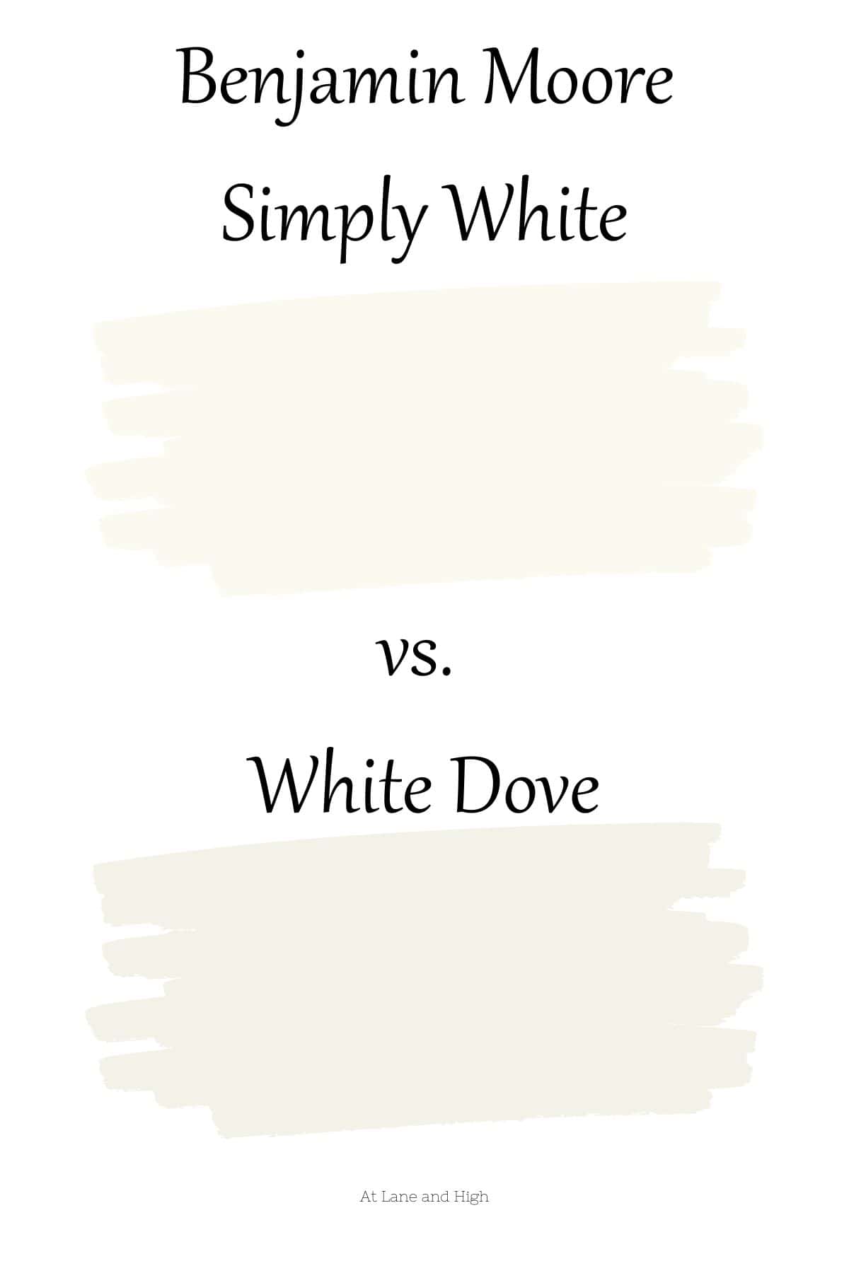 Benjamin Moore Simply White vs. White Dove