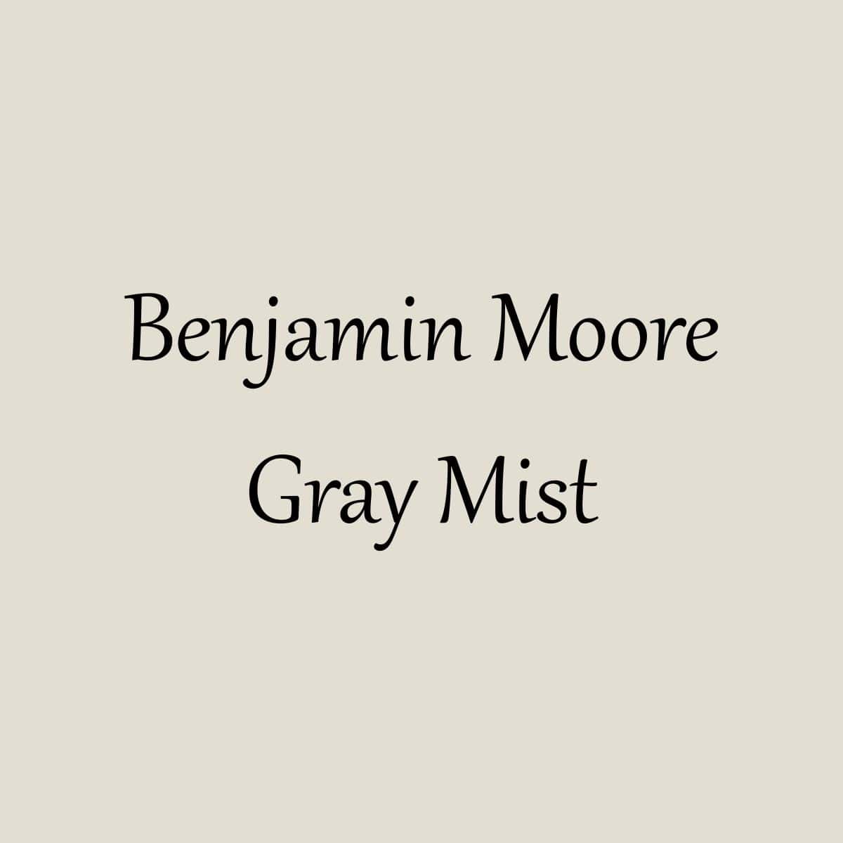 Benjamin Moore Gray Mist Color Review