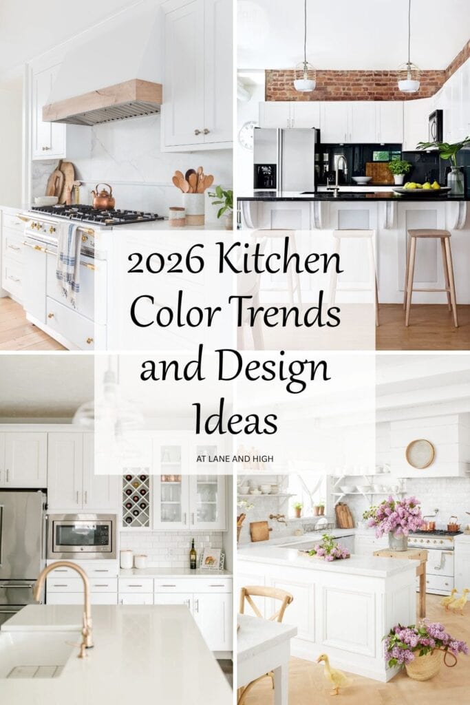 A grid of four kitchens with text overlay.